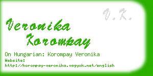 veronika korompay business card
